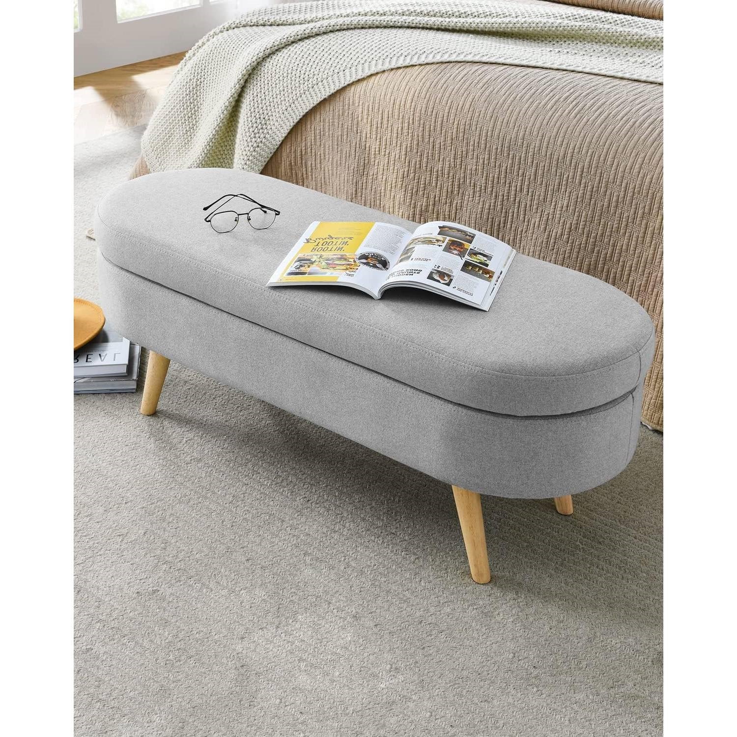 Linen Storage Bed Bench Standard | Durable Linen Upholstery by HomePacific