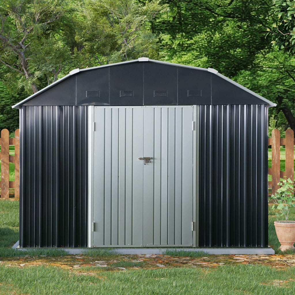 Lockable Arch Roof Metal Shed CorrosionResistantWeatherproofing | SAKSBY WHOLESALE