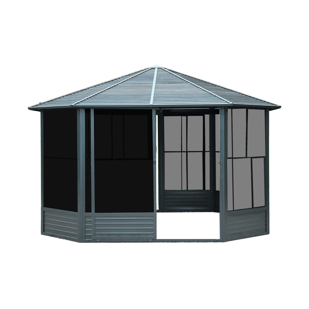 Lockable Doors Weather-Resistant Galvanized-Steel Octagonal Sunroom | SAKSBY WHOLESALE
