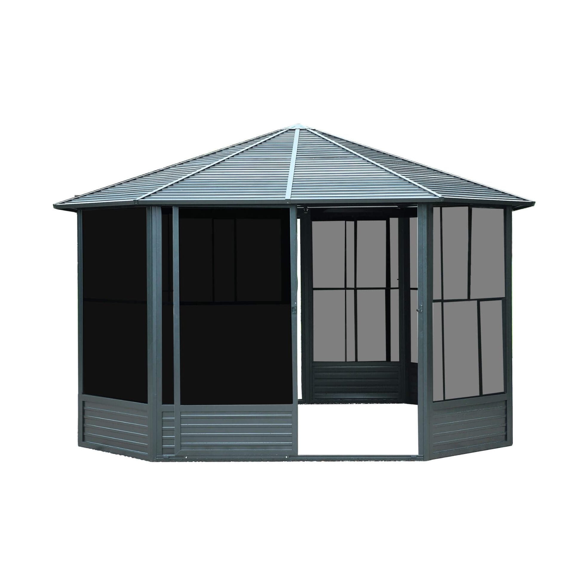 Lockable Doors Weather-Resistant Galvanized-Steel Octagonal Sunroom | SAKSBY WHOLESALE