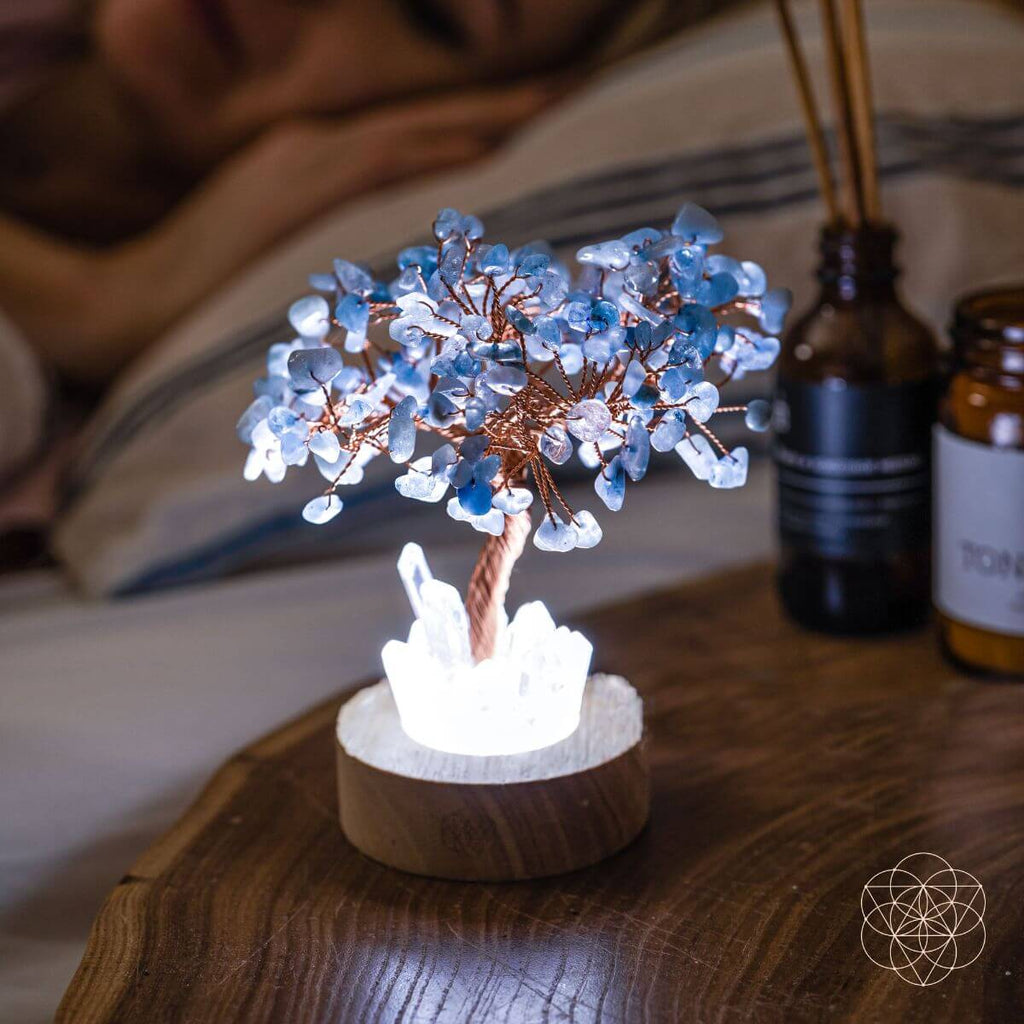 Luminescent Celestial Aquamarine Lamp Tree | Conscious Items