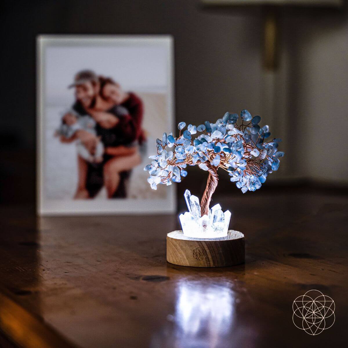 Luminescent Celestial Aquamarine Lamp Tree | Conscious Items