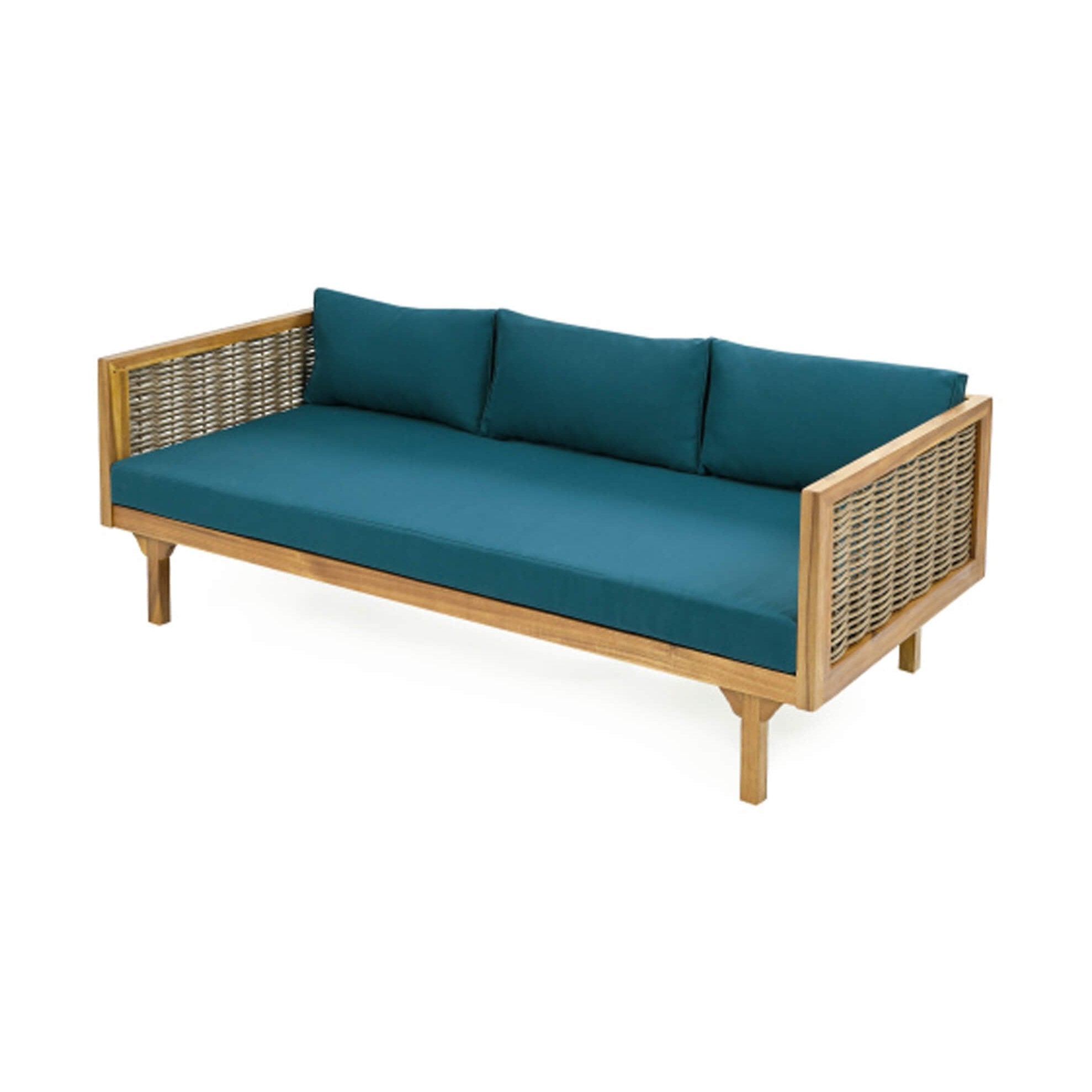 Luxe Weather-Resistant Acacia Wood Daybed 3-Seater | SAKSBY WHOLESALE