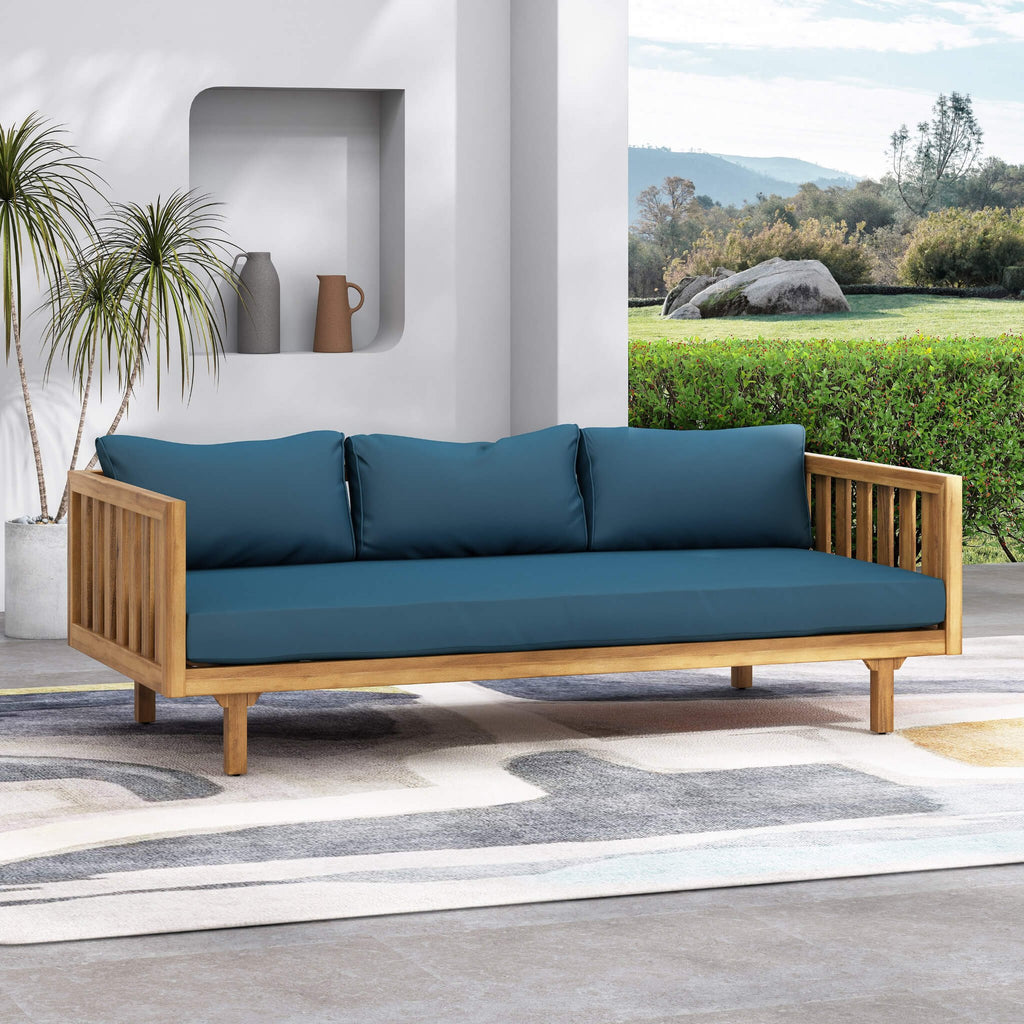 Luxe Weather-Resistant Acacia Wood Daybed 3-Seater | SAKSBY WHOLESALE