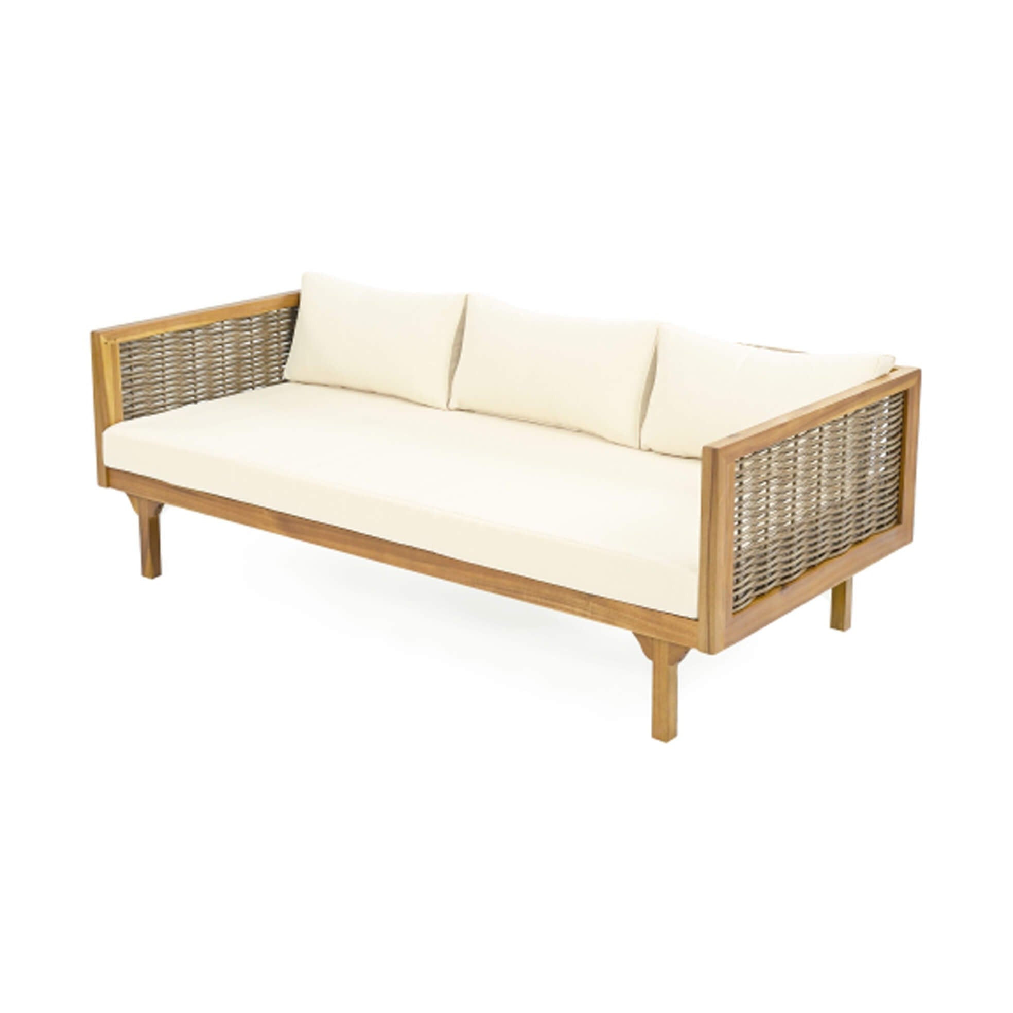Luxe Weather-Resistant Acacia Wood Daybed 3-Seater | SAKSBY WHOLESALE