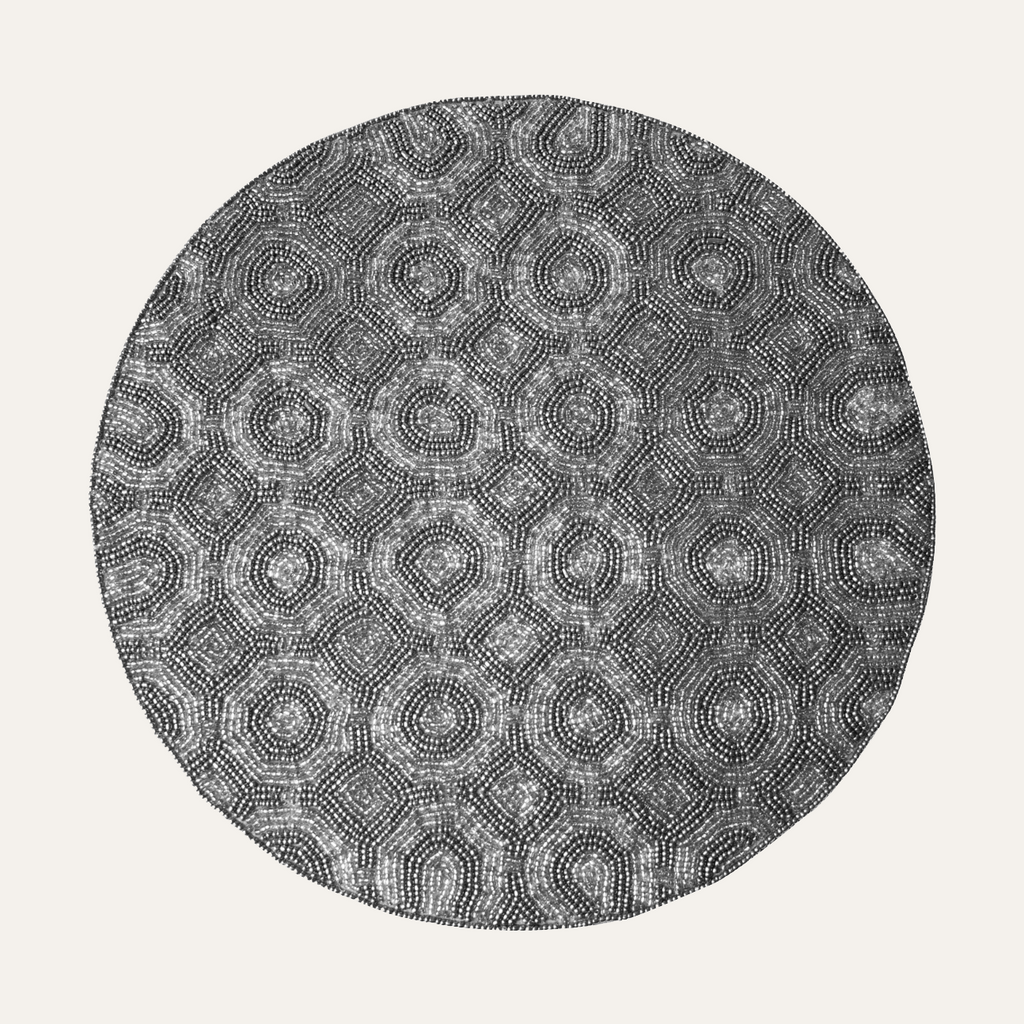 Luxurious Beaded Placemats With Satin Backing | Decozen
