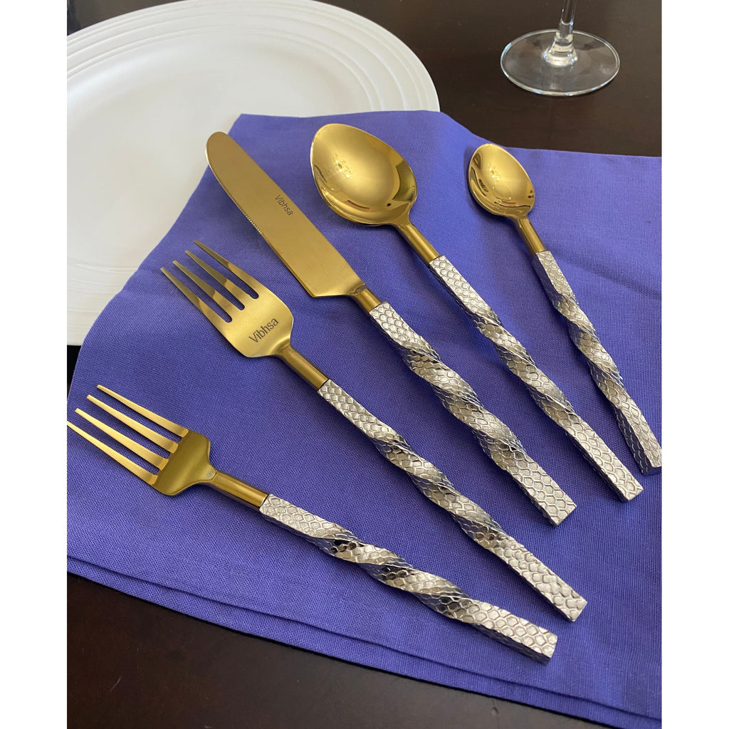 Luxurious Stainless Flatware Set Collection Deluxe | Vibhsa