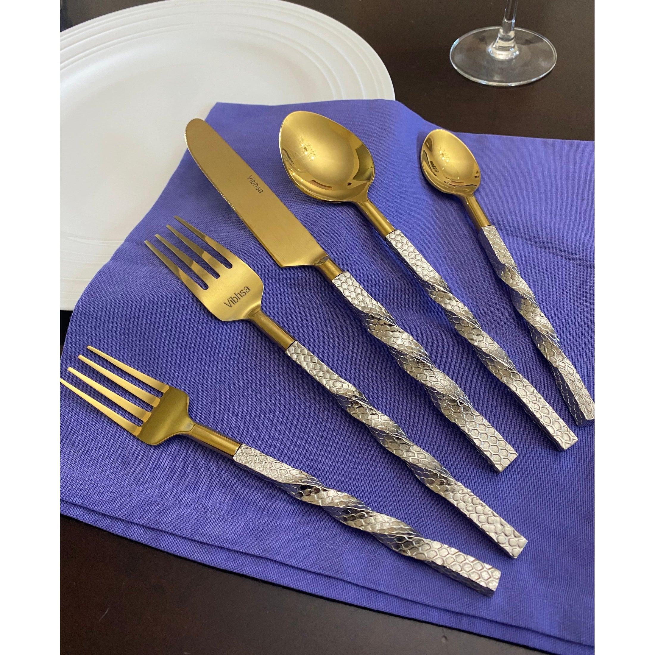 Luxurious Stainless Flatware Set Collection Deluxe | Vibhsa