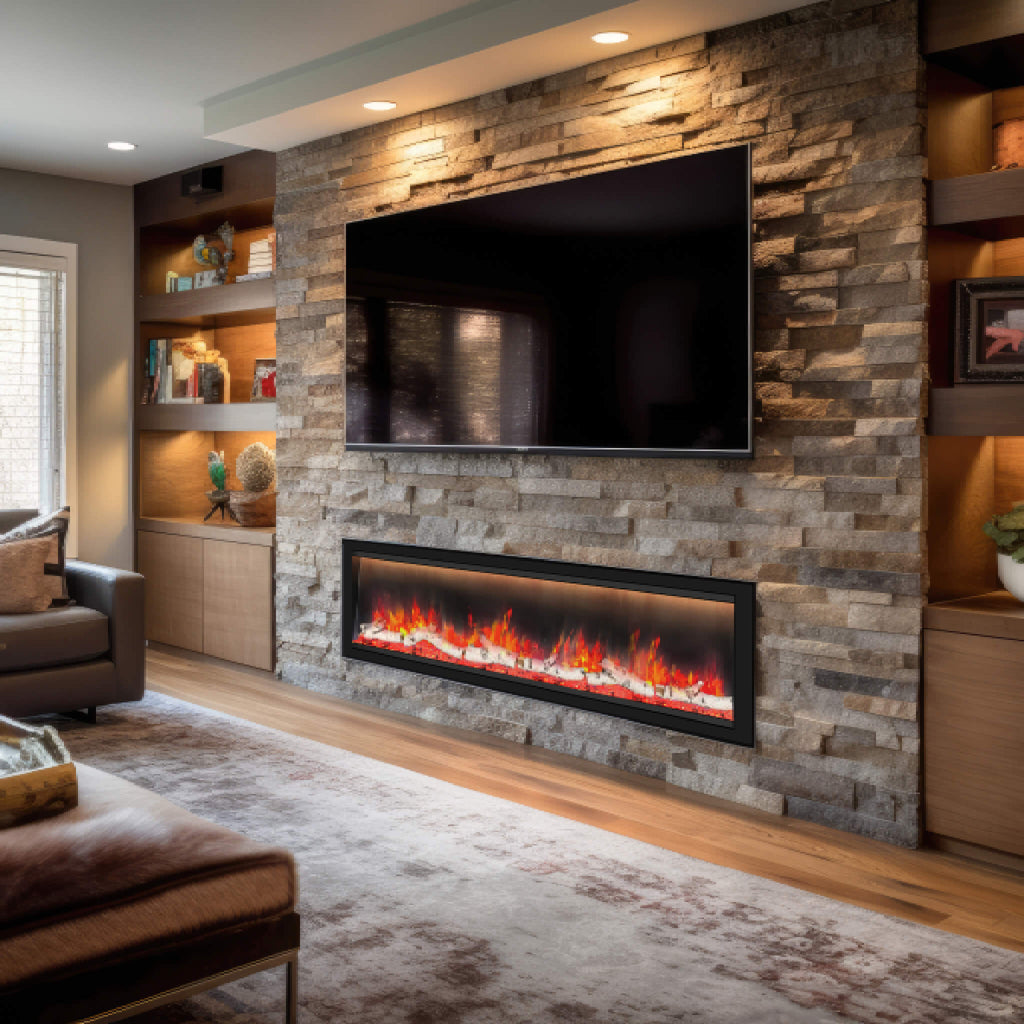 Luxurious Thermoelectric Contemporary Linear RealisticFlames Design | SAKSBY WHOLESALE