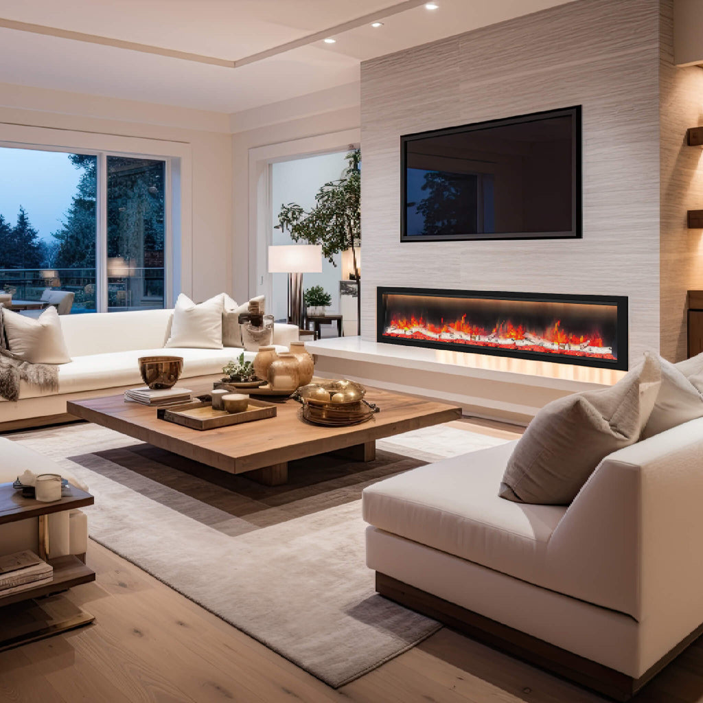 Luxurious Thermoelectric Contemporary Linear RealisticFlames Design | SAKSBY WHOLESALE