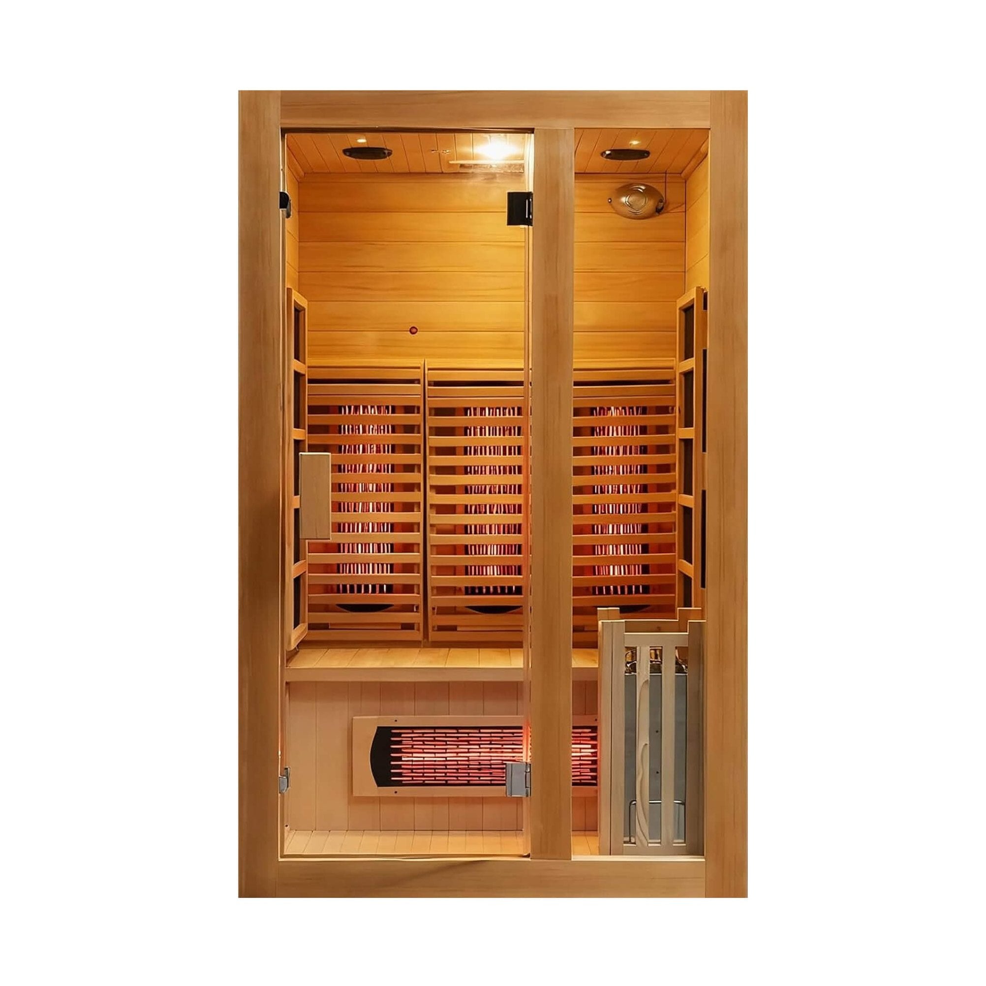 Rövia Luma 2-Person Indoor Hybrid Sauna Room With Infrared And 3.5KW Steam Heaters (SAK83750) by SAKSBY WHOLESALE