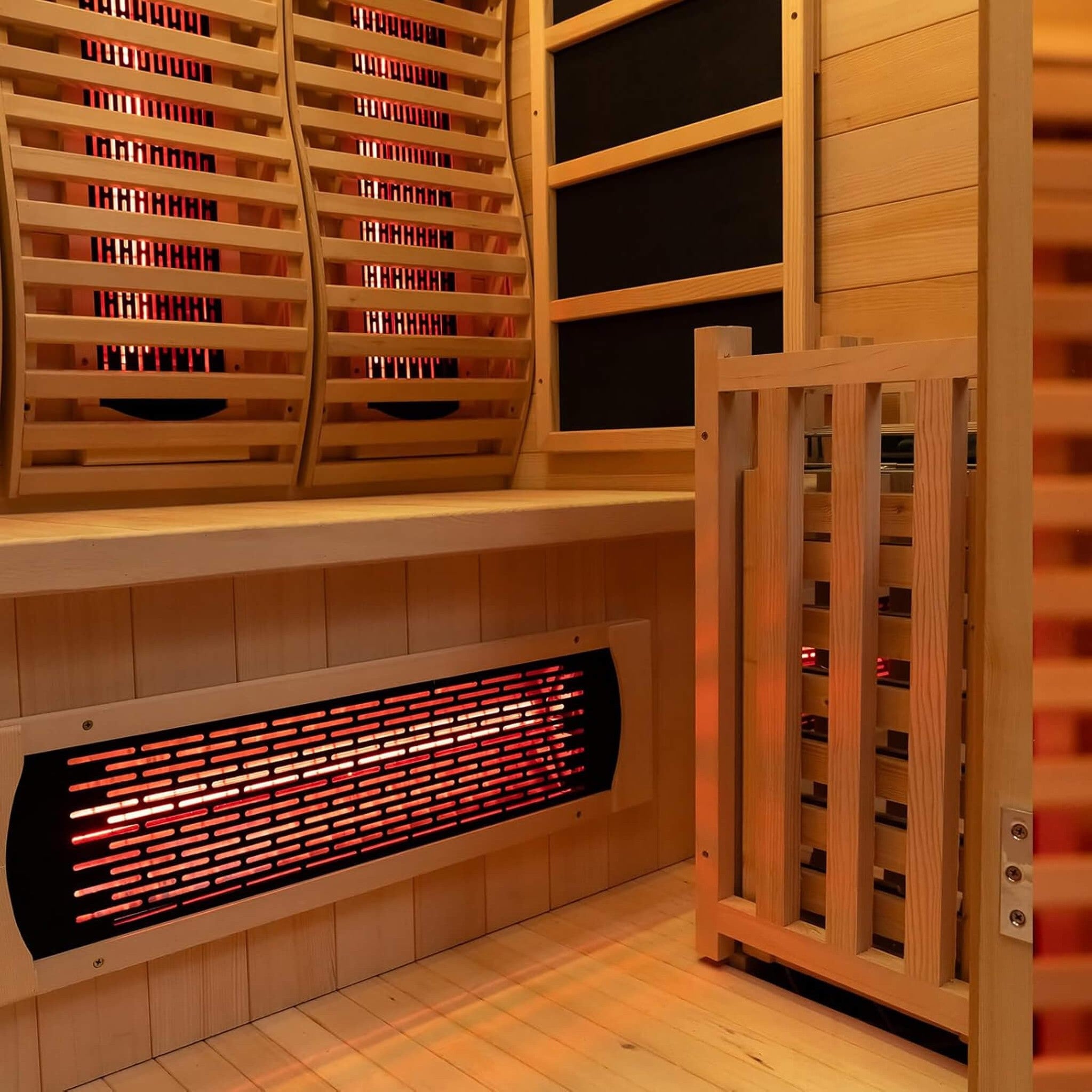 Rövia Luma 2-Person Indoor Hybrid Sauna Room With Infrared And 3.5KW Steam Heaters (SAK83750) by SAKSBY WHOLESALE
