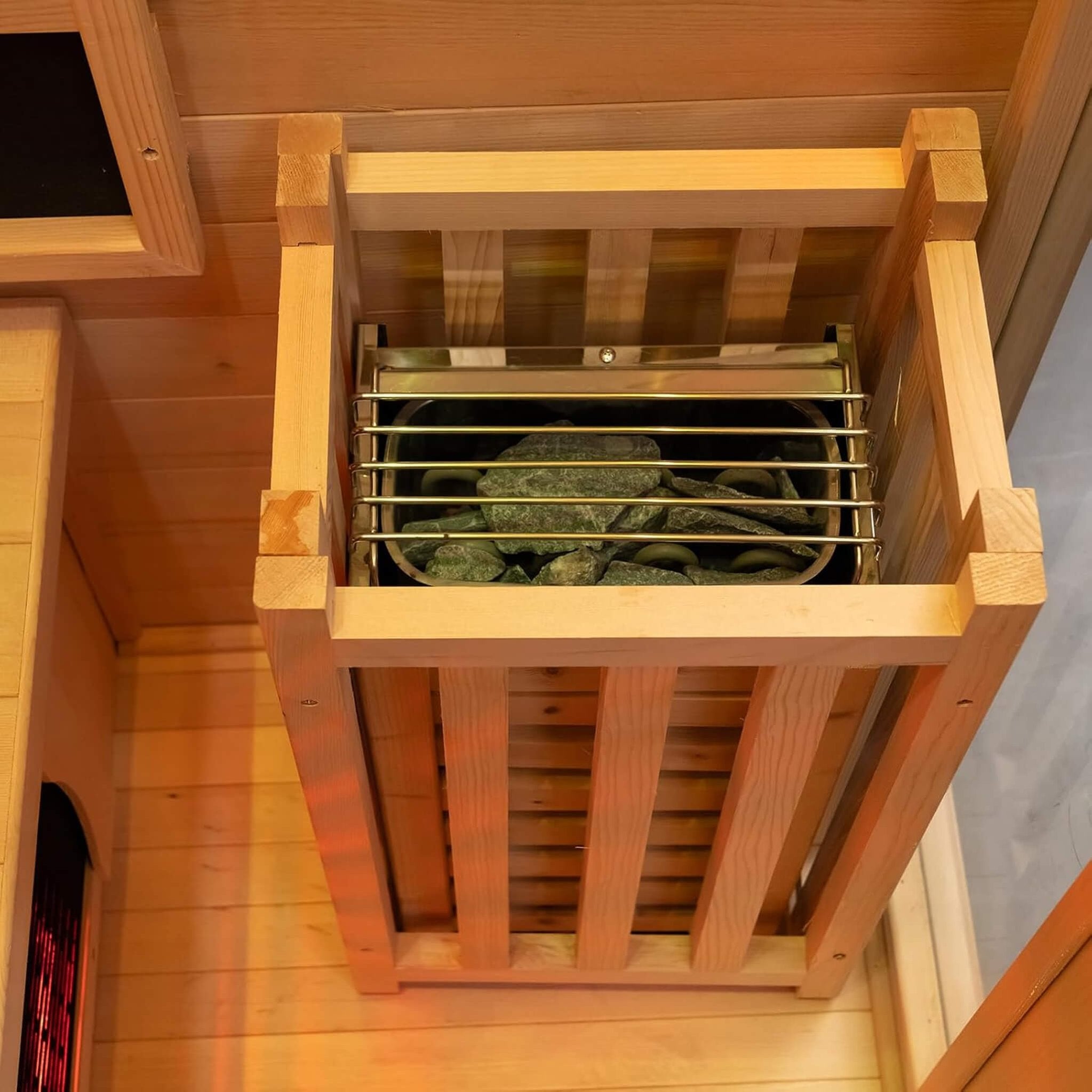Rövia Luma 2-Person Indoor Hybrid Sauna Room With Infrared And 3.5KW Steam Heaters (SAK83750) by SAKSBY WHOLESALE