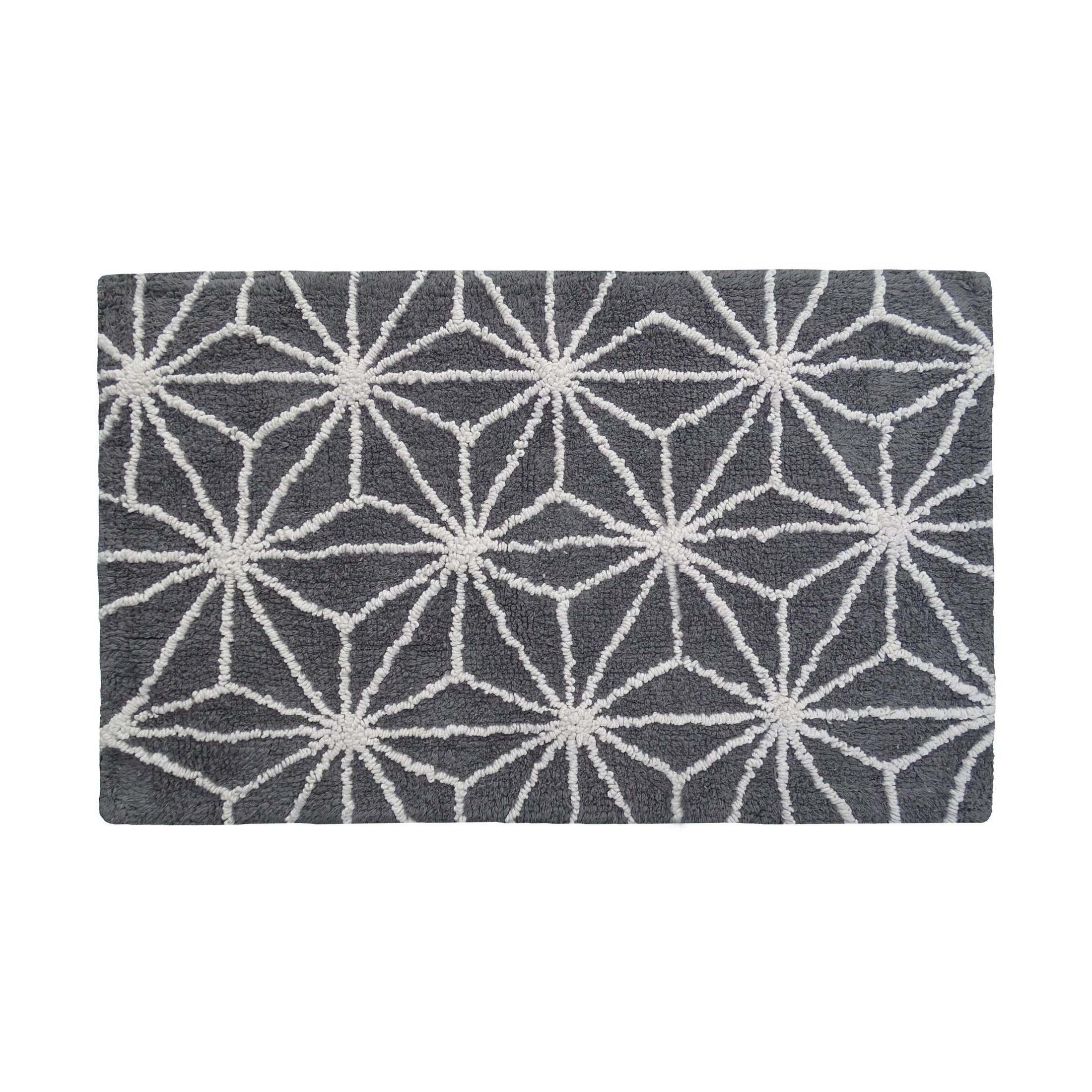 Luxuriously Absorbent Cotton Bath Rug Geometric | Vibhsa