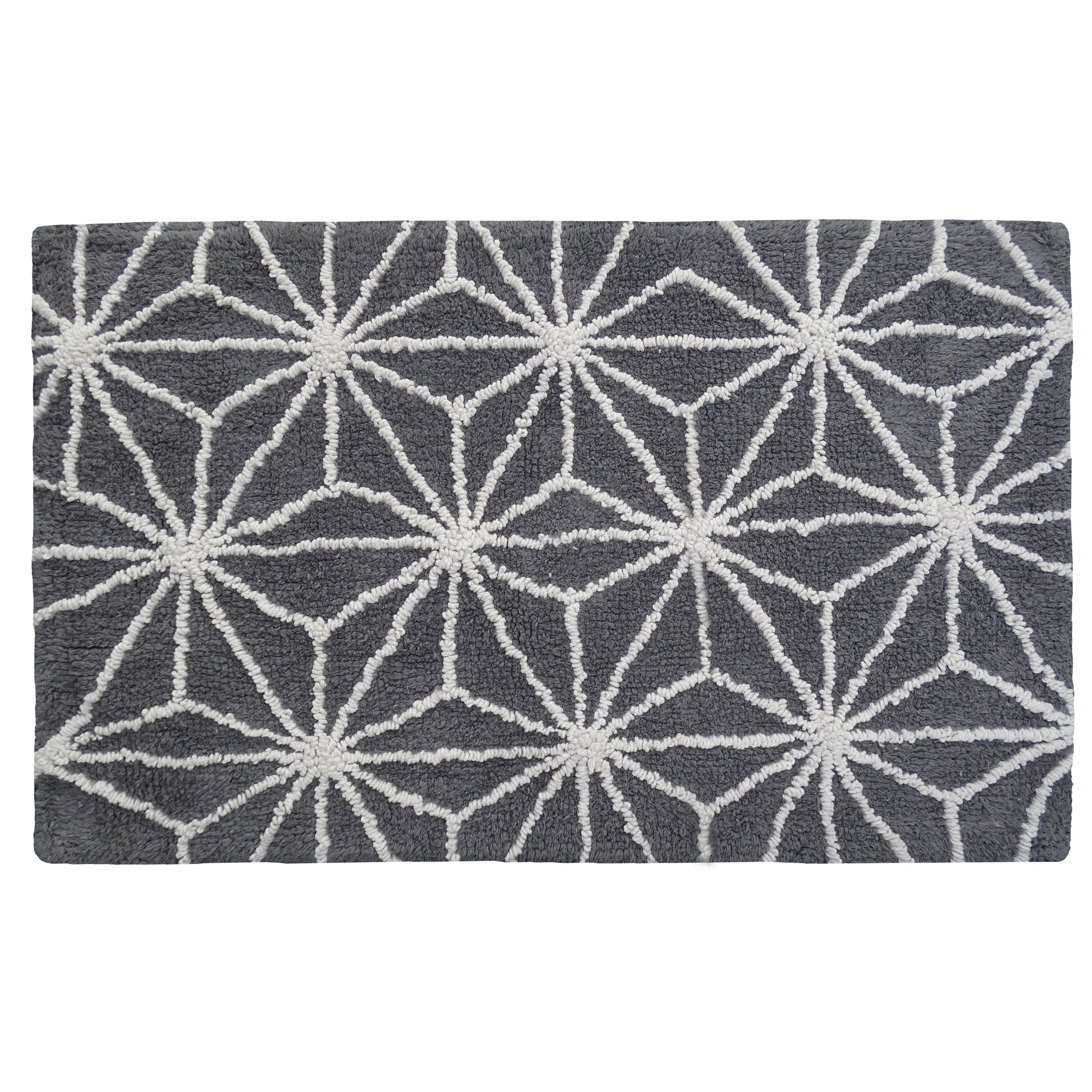 Luxuriously Absorbent Cotton Bath Rug Geometric | Vibhsa