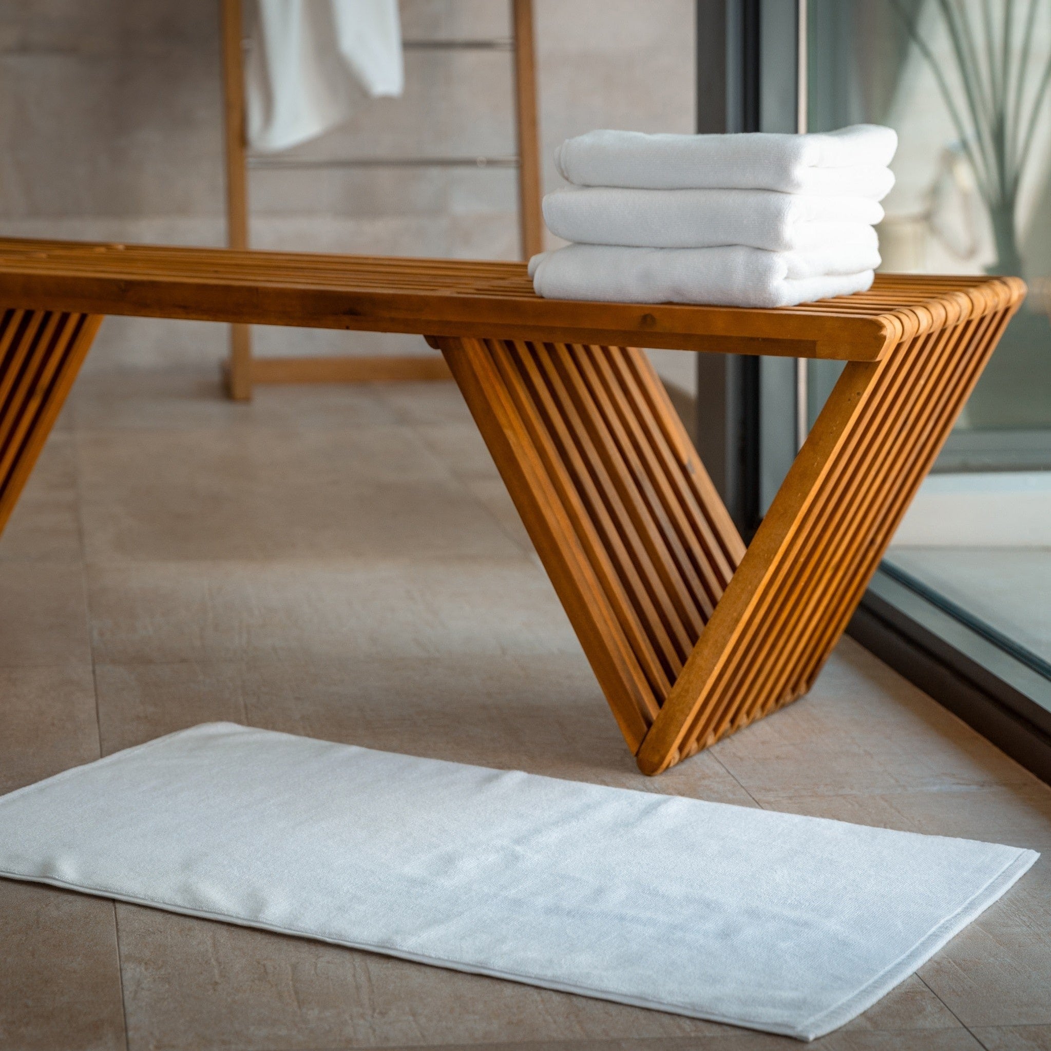 Four Pack Luxury Organic Bath Mats Turkish Cotton Highly Absorbent by ecobrands®