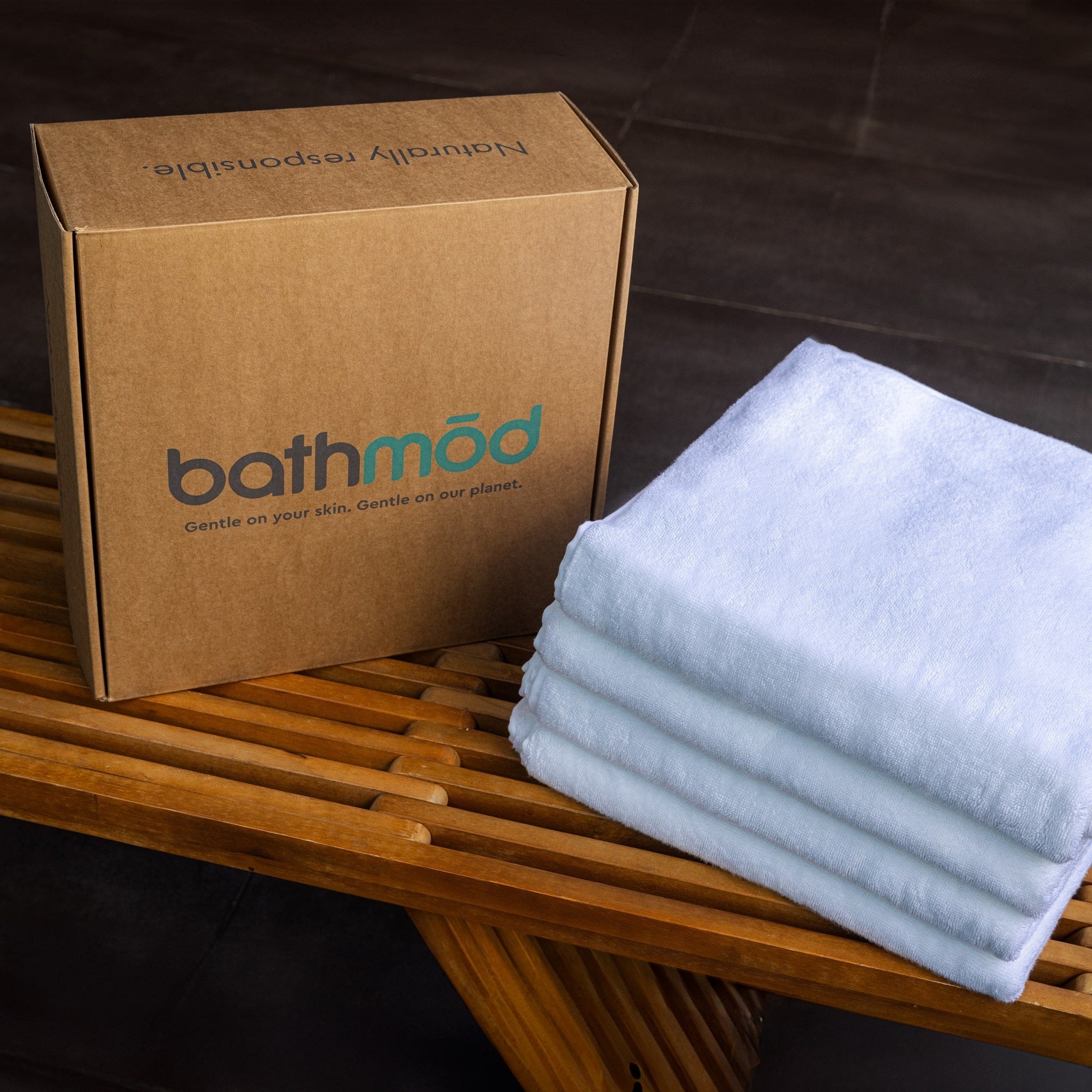 Luxurious Organic Cotton Bath Towels Ultra Soft Four Pack by ecobrands®