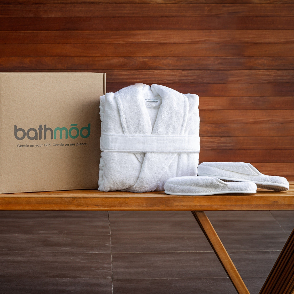 Luxury Organic Bathrobe & Slipper Set by ecobrands®