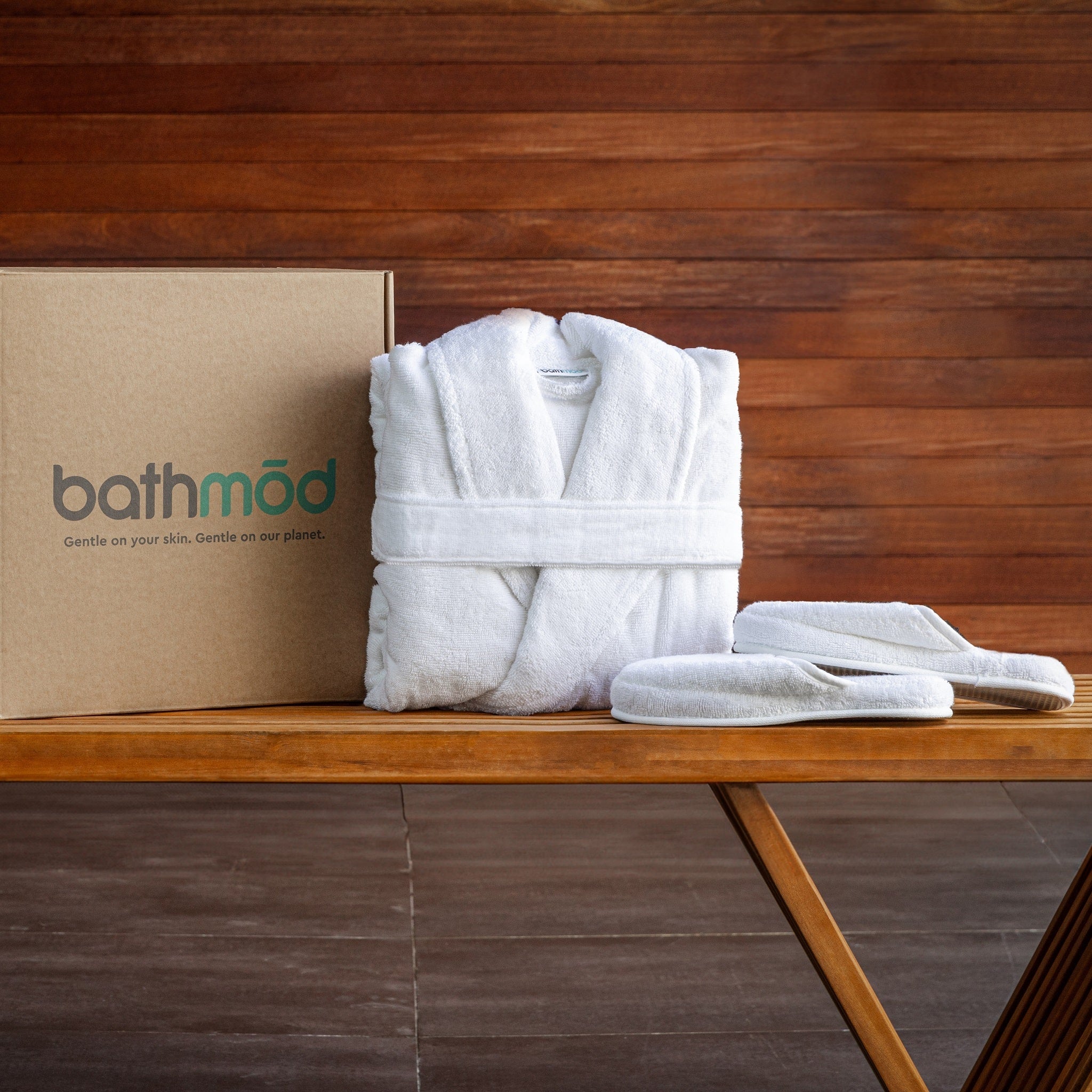 Luxury Organic Bathrobe & Slipper Set by ecobrands®