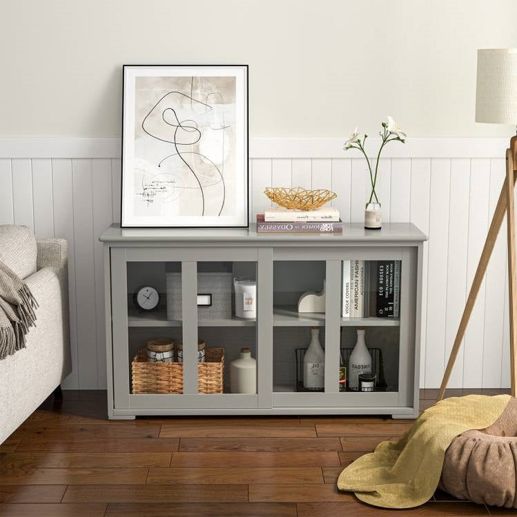 MDF Board Sideboard Glass Sliding Door | Durable Construction by HomePacific
