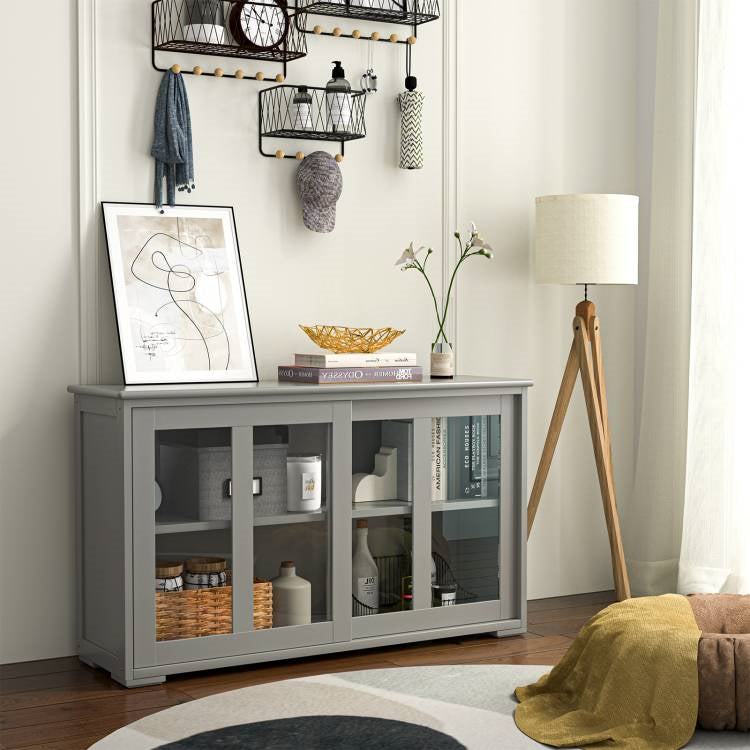 MDF Board Sideboard Glass Sliding Door | Durable Construction by HomePacific