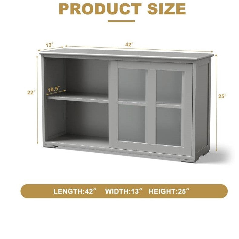 MDF Board Sideboard Glass Sliding Door | Durable Construction by HomePacific
