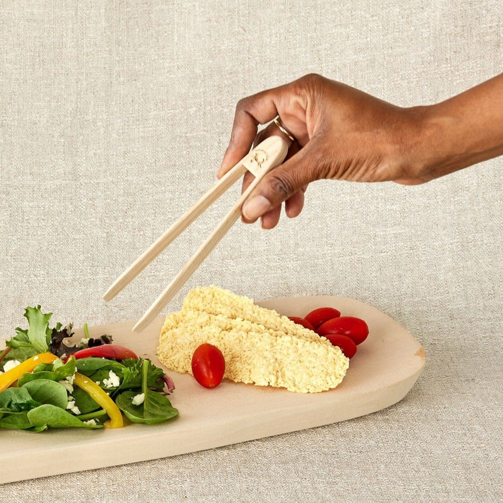 Magnetic Wooden Toast & Garnish Tongs
