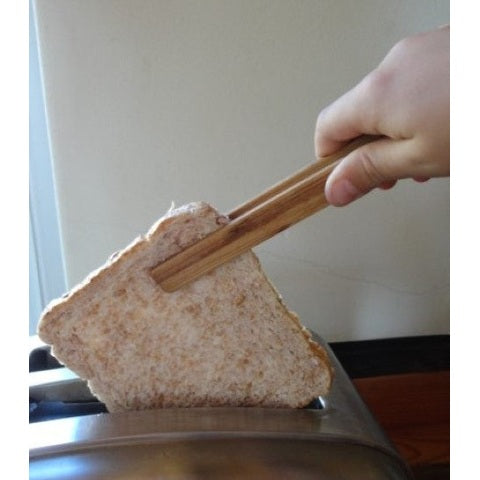 Magnetic Wooden Toast & Garnish Tongs