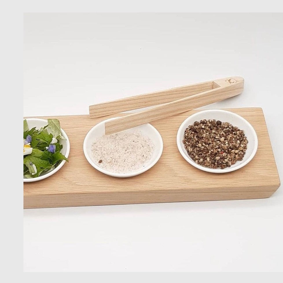 Magnetic Wooden Toast & Garnish Tongs