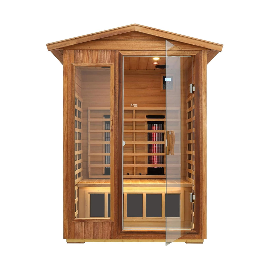 Mahogany Infrared Sauna 2-Person | SAKSBY WHOLESALE