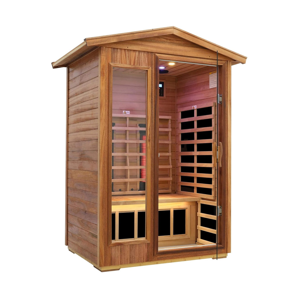 Mahogany Infrared Sauna 2-Person | SAKSBY WHOLESALE