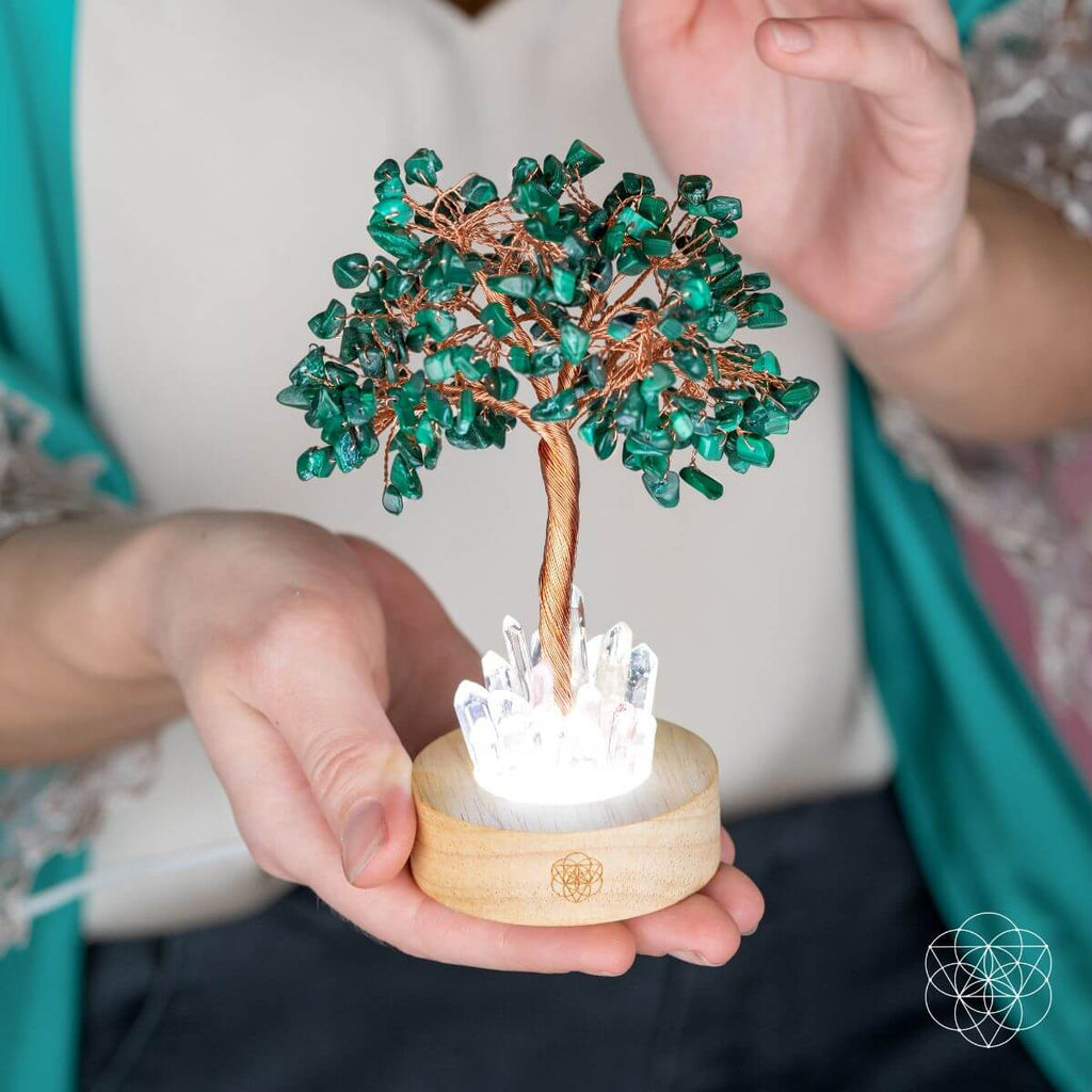 Malachite Tree Lamp Ambient Glow | Conscious Items