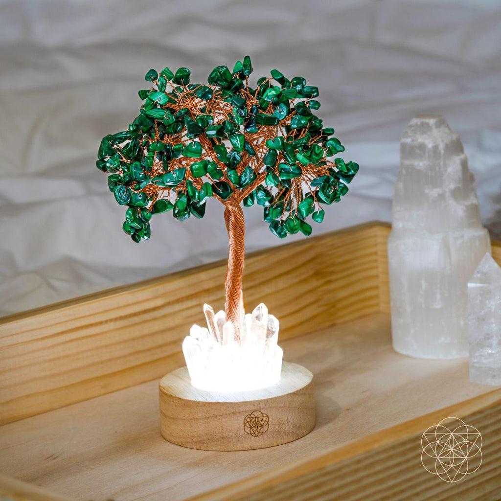 Malachite Tree Lamp Ambient Glow | Conscious Items