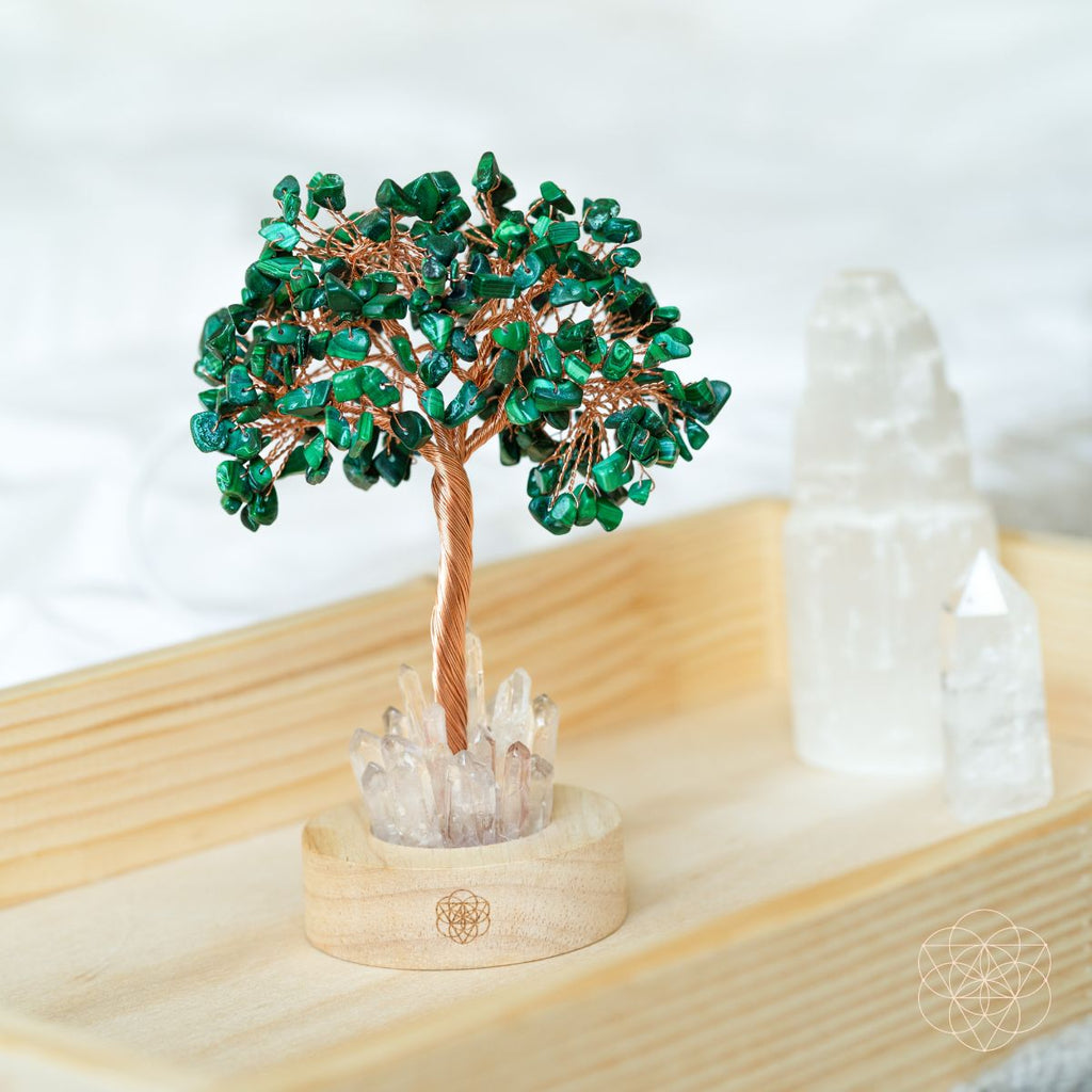 Malachite Tree Lamp Ambient Glow | Conscious Items