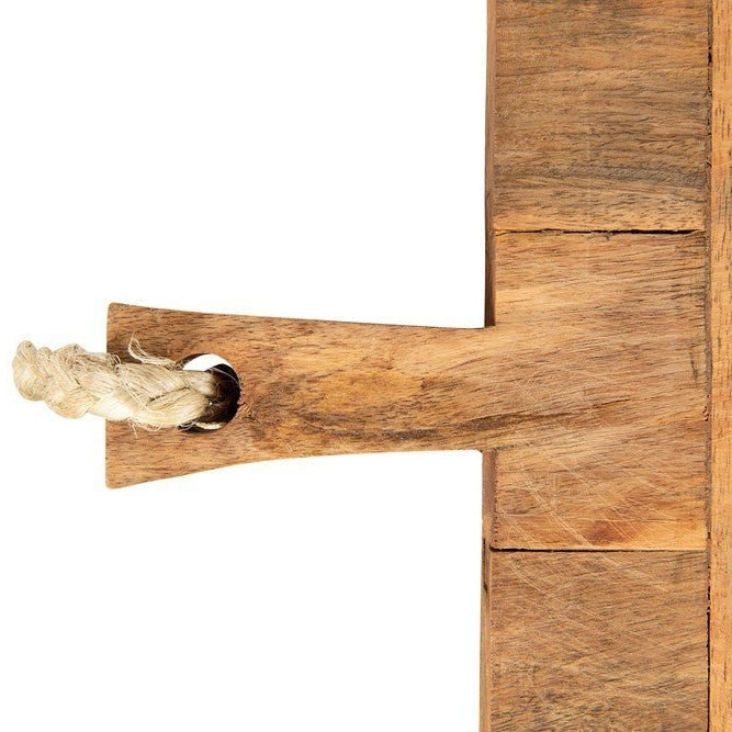 Mango Wood Appetizer Tray with Rope Handle