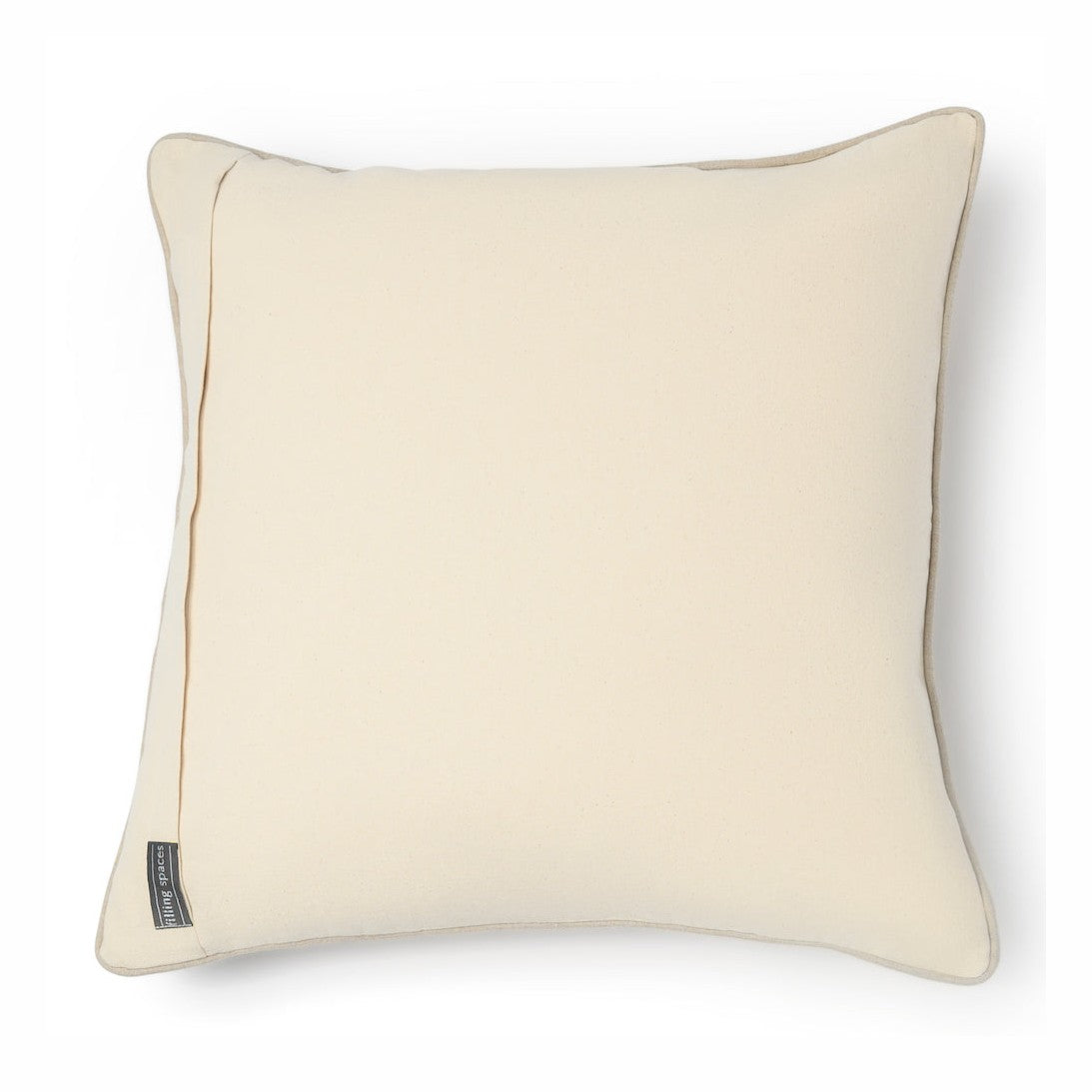 Marisa Floral Block Print Throw Pillow Cover, Noir on Natural