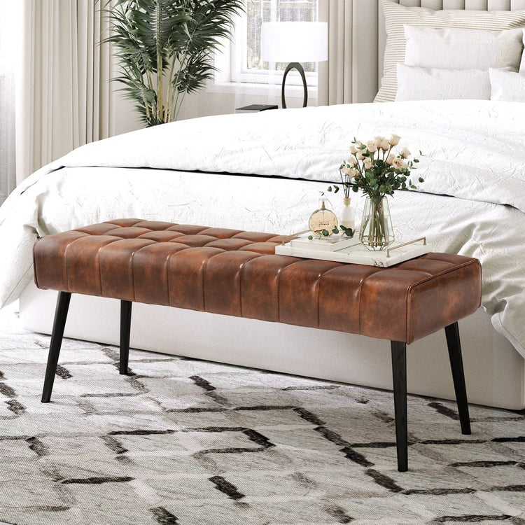 Mid-Century Upholstered Bedroom Bench | Timeless Craftsmanship by HomePacific