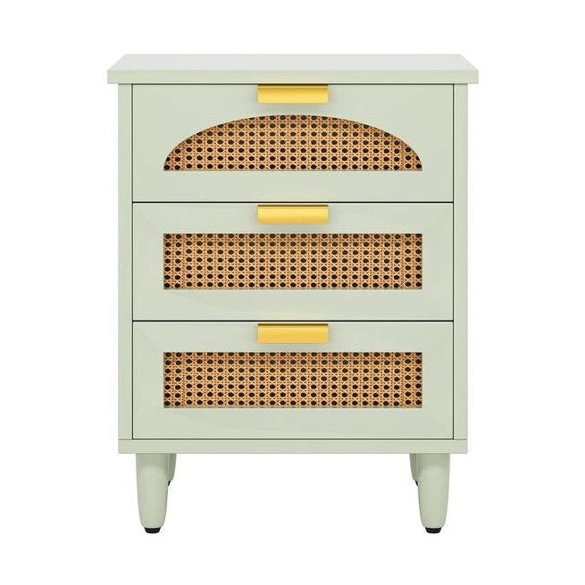 Mid Century Wooden Three Drawer Nightstand | HomePacific