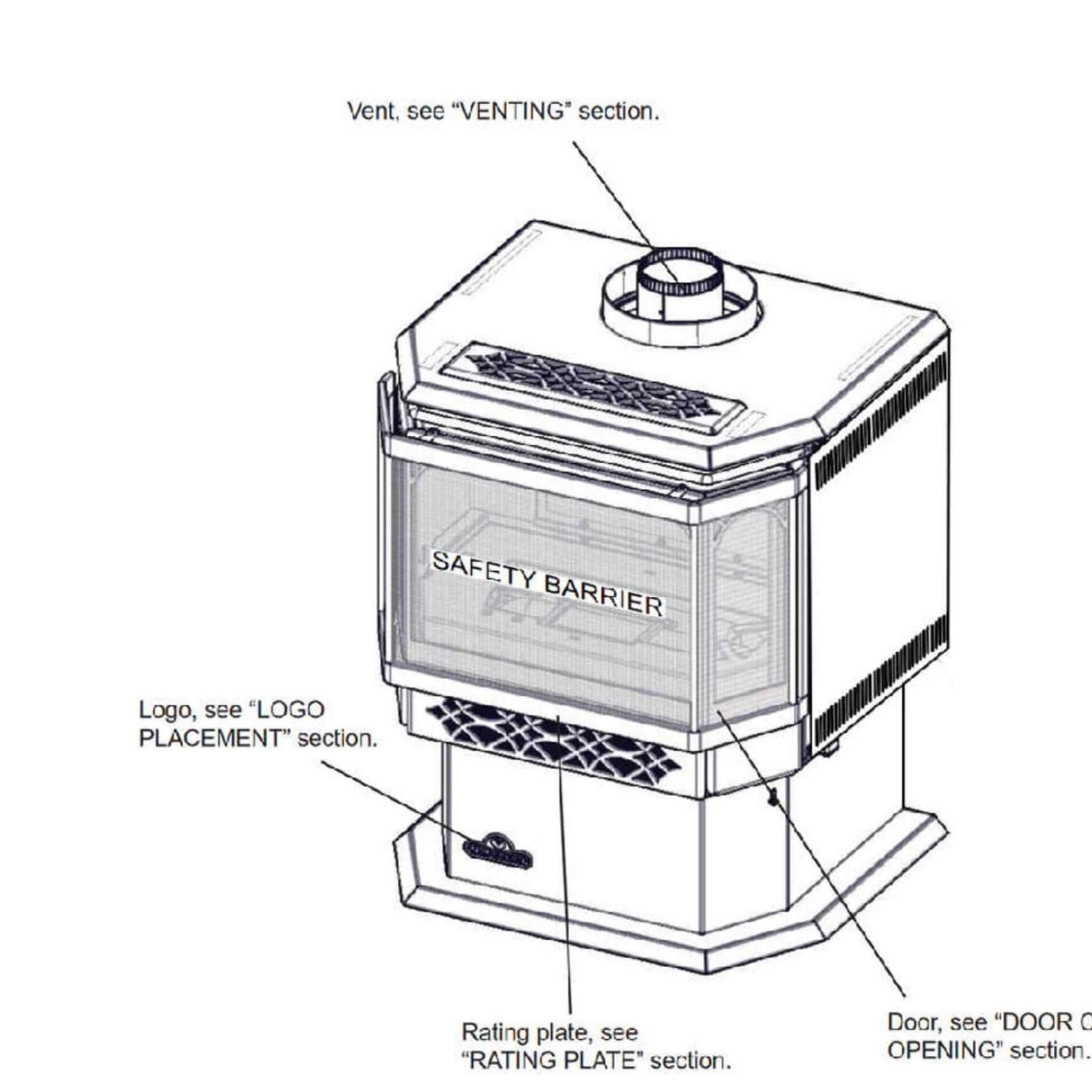 Millivolt-Ignition Direct-Vent Gas Stove Compact Residential-Grade | Saksby Wholesale