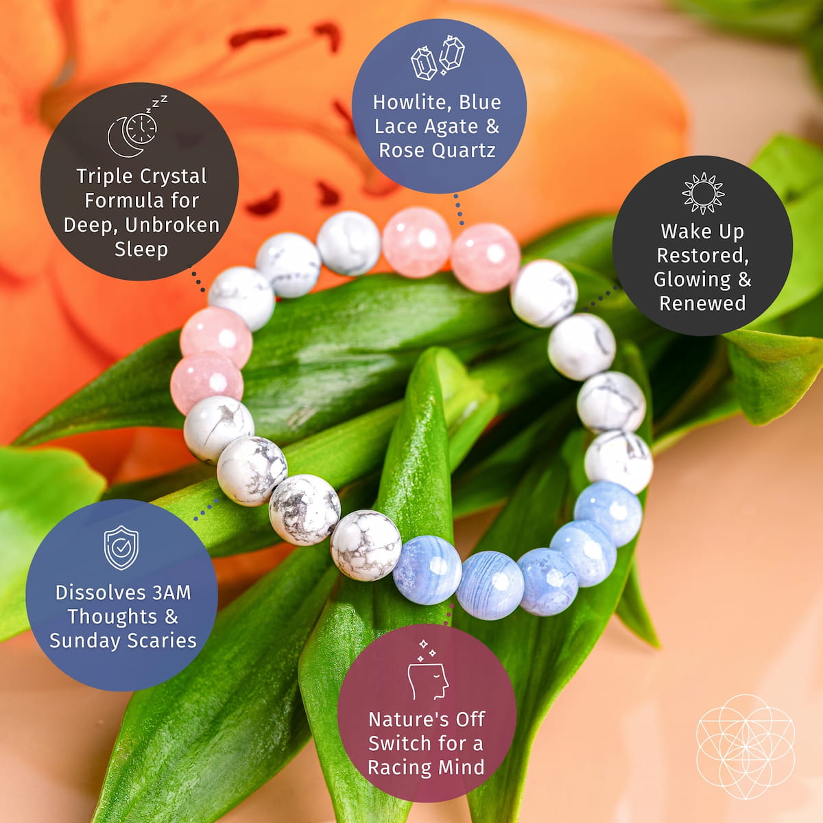 Mind Calming Crystal Bead Bracelet | Conscious Items
