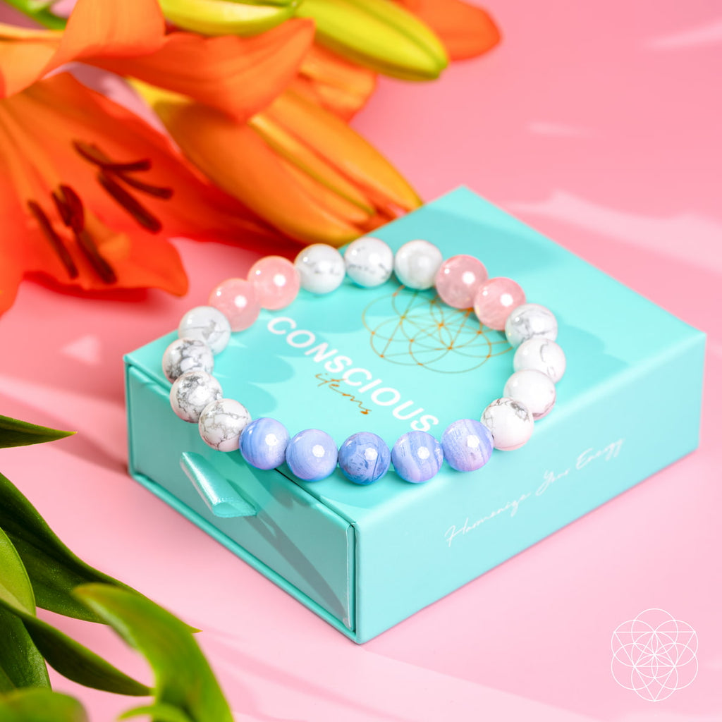 Mind Calming Crystal Bead Bracelet | Conscious Items