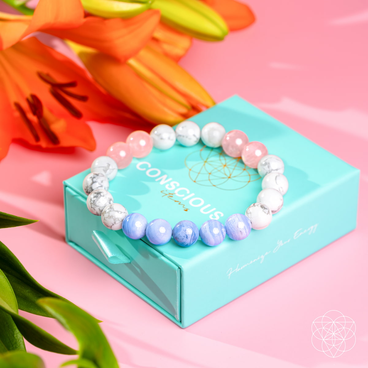 Mind Calming Crystal Bead Bracelet | Conscious Items