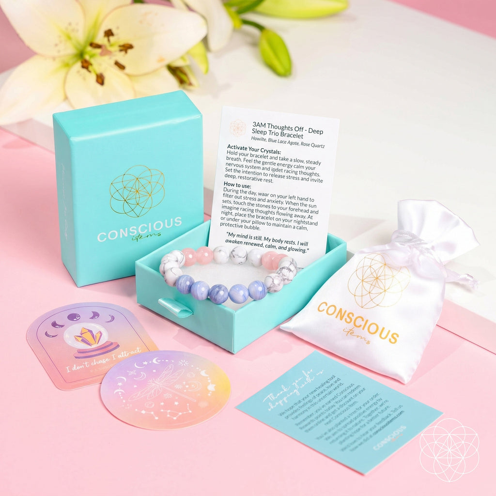 Mind Calming Crystal Bead Bracelet | Conscious Items