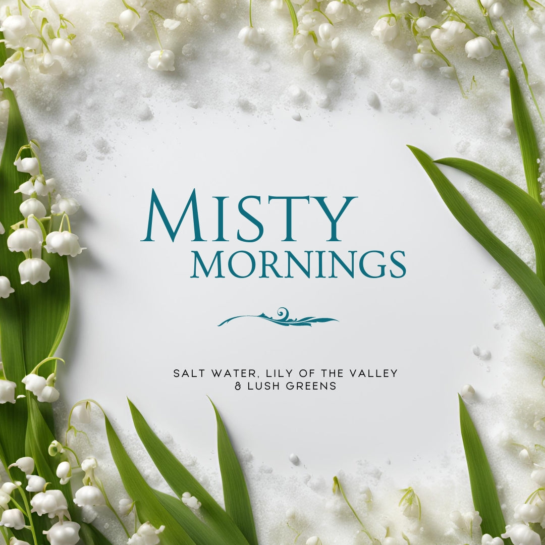 Misty Mornings (14 oz Double Wick) - Notes: Salt Water, Morning Dew, Lily of the Valley & Lush Greens by 1982 Candle Co.™