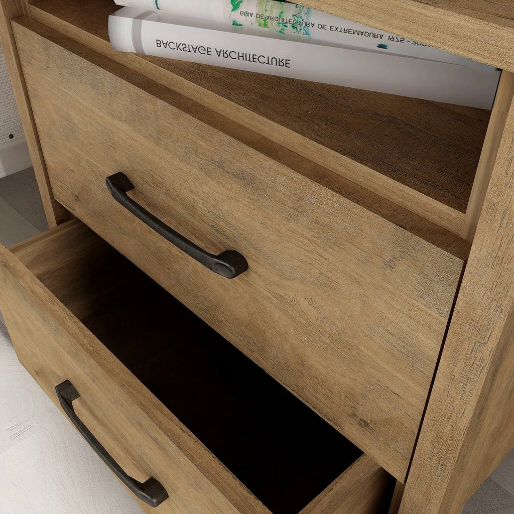 Modern Farmhouse Nightstand 2 Drawer | HomePacific Quality