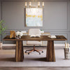 Modern Home Office Computer Desk Workstation in Dark Brown Wood Finish by HomePacific