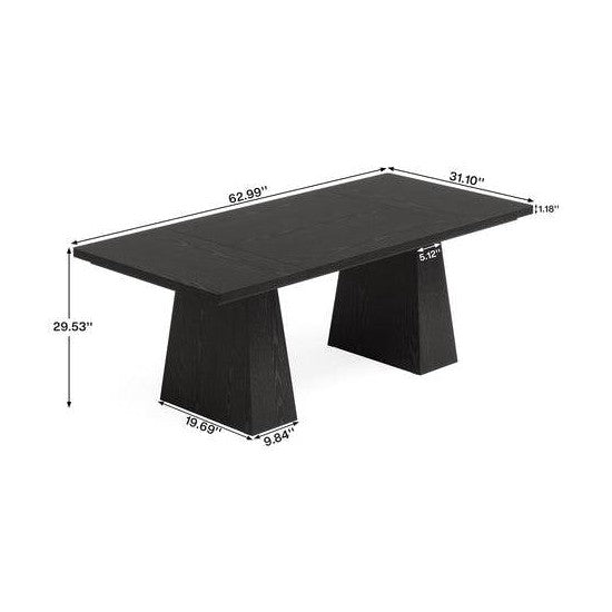 Modern Home Office Computer Desk Workstation in Dark Brown Wood Finish by HomePacific