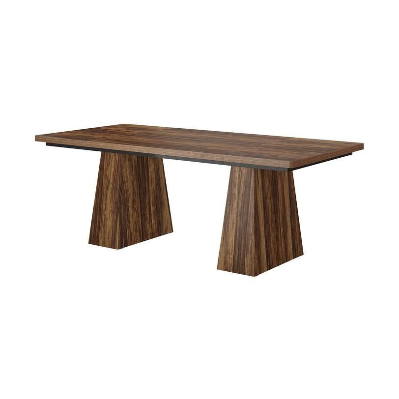 Modern Home Office Computer Desk Workstation in Dark Brown Wood Finish by HomePacific