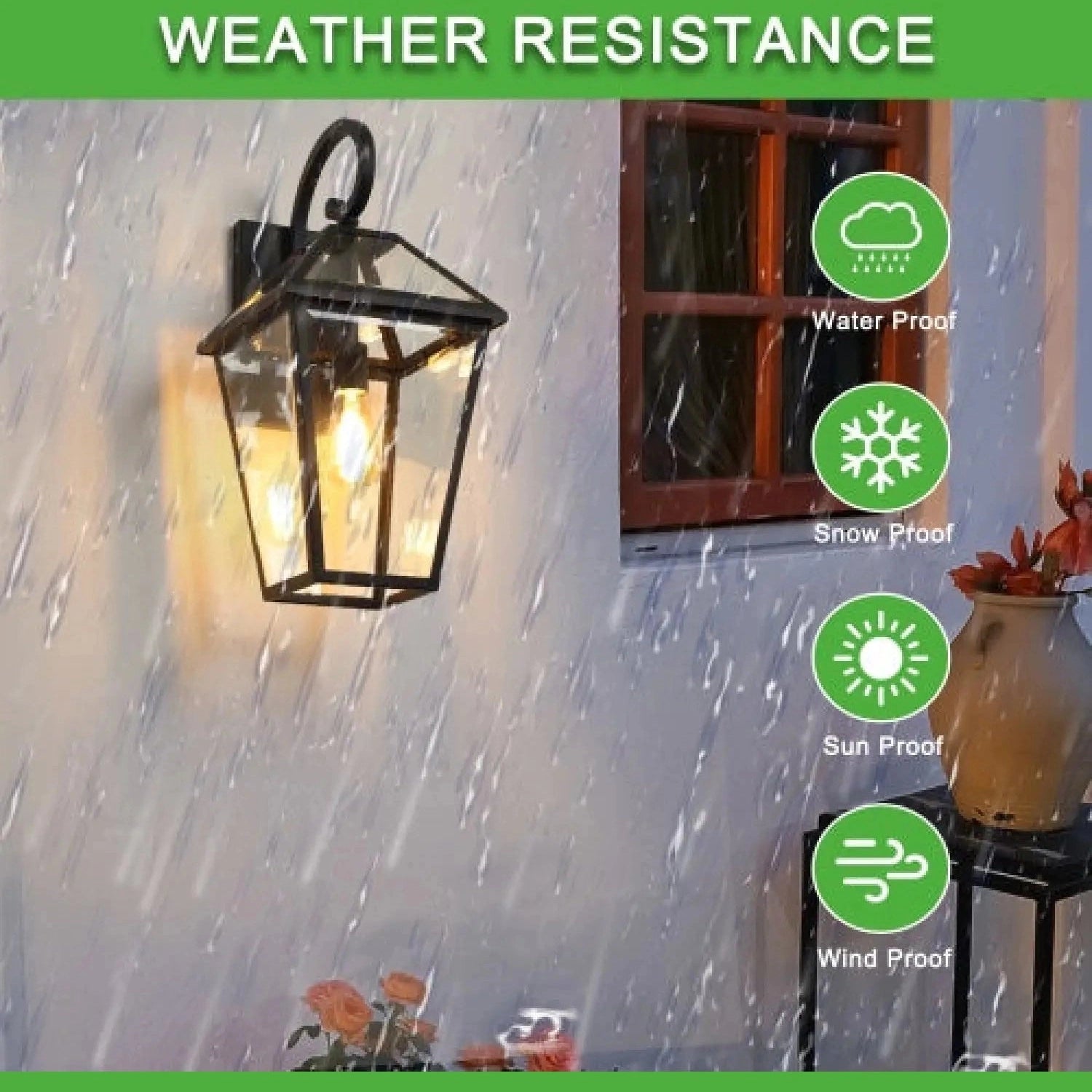 Modern Wall Lights - Outdoor Waterproof Wall Lamps 2-Pack