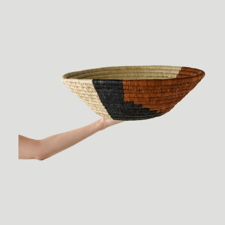 Mongu Tri-Color Hand-Woven Decorative Bowl